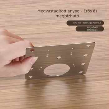 Rozsdamentes acél pántjavító lemez szekrényekhez és ruhásszekrényekhez – ajtócsukló javító kiegészítő, modern minimalist dizájn