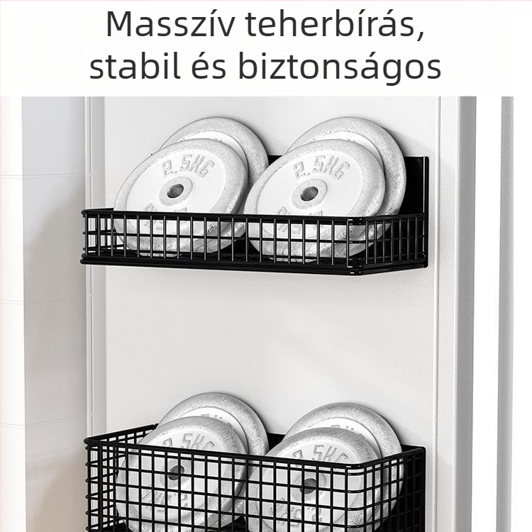 Konyhai mágneses falra szerelhető tároló, papírzsebkendő tartóval és fűszertartóval