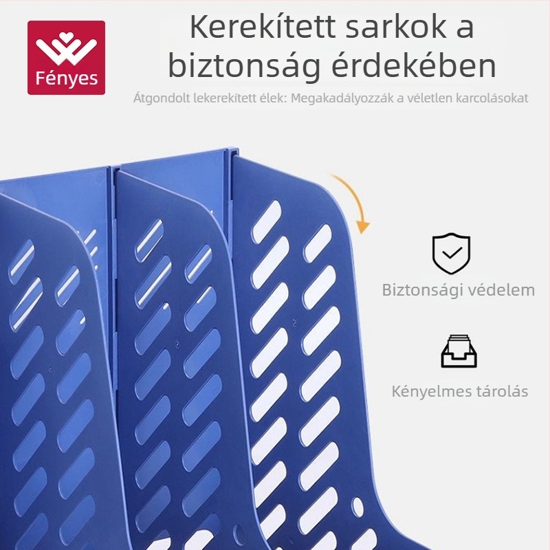 Vastagított irodai irattartó állvány és asztali rendező mappákhoz