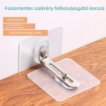 Anti-tip stabilizátor bútorokhoz: szekrények, TV-állványok, könyvespolcok, cipőszekrények és gardróbszekrények – fúrás nélkül