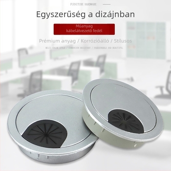 Kerek 50/53/60 mm-es kábelnyílásfedél, műanyag, irodai asztalhoz és tárgyalóasztalhoz