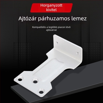 Rejtett tűzvédelmi ajtózáró kiegészítők: fordított szerelvénylemez, húzórúd, párhuzamos lemez, háromszögletes lemez, javító alkatrészek