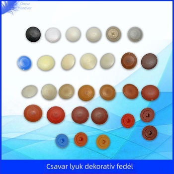 Bútorokhoz való lyukfedő, három az egyben, dekoratív sapka Phillips csavarokhoz, 4 mm és 15 mm