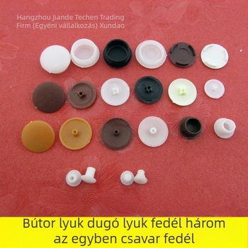 Bútorokhoz való lyukfedő, három az egyben, dekoratív sapka Phillips csavarokhoz, 4 mm és 15 mm