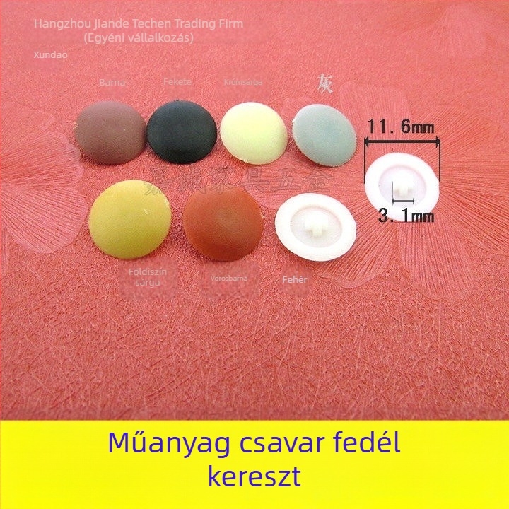 Bútorokhoz való lyukfedő, három az egyben, dekoratív sapka Phillips csavarokhoz, 4 mm és 15 mm