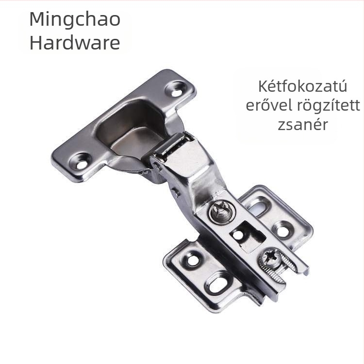 Hideg-hengerelt acélból készült szekrényzsanér, szabványos rögzítés, kétfokozatú erő, modell Mc-861, tömeg 48-60 g