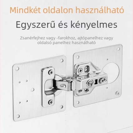 Szekrényajtókhoz való csukló szerelőlemez – javító és rögzítő lemez a csuklófuratokhoz