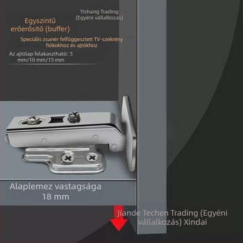 TV-szekrény lenyíló ajtókkal, 1 cm ajtóhosszabbítással, 7/10/24 mm, teljes lefedésű dupla oldalsó panelek, 25 mm csillapított lágy-záró pántok