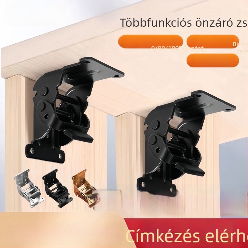 180°/90° öntartó zsanér kávéasztalhoz, összecsukható zsanér bővítőlemezzel – bútorcsatlakozó lakókocsikhoz