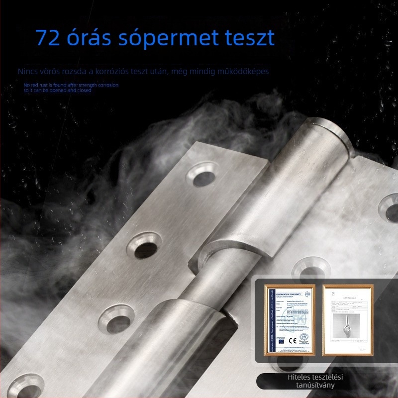 Rozsdamentes acél 304-es emelőpánt ajtókhoz, automatikus záródással és emelő mechanizmussal, elválasztó ajtókhoz, 4 hüvelyk vastagság