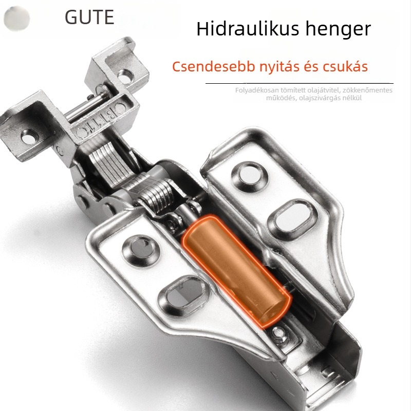 Gut alumínium keretes ajtópánt, ajtókhoz alumínium keretű és üveges szekrényekhez, hidraulikus csillapító és rugó