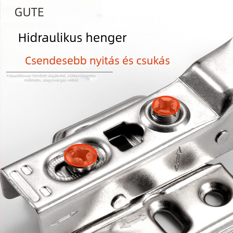 Gut alumínium keretes ajtópánt, ajtókhoz alumínium keretű és üveges szekrényekhez, hidraulikus csillapító és rugó