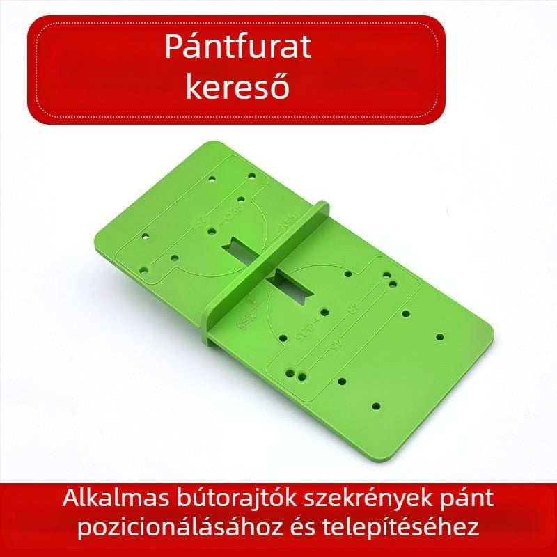 Pántfurat helymeghatározó szekrényajtókhoz – szerelési eszköz