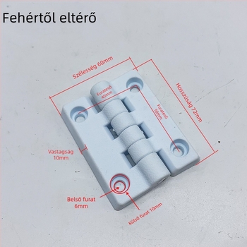 Plasztikus PP zsanér elektromos szekrényekhez, ipari zsanér, 103x83x12 mm