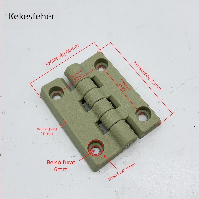 Plasztikus PP zsanér elektromos szekrényekhez, ipari zsanér, 103x83x12 mm