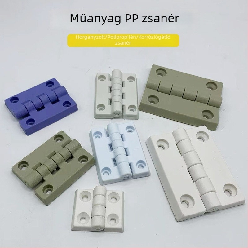 Plasztikus PP zsanér elektromos szekrényekhez, ipari zsanér, 103x83x12 mm