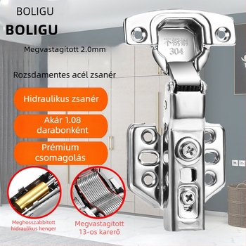 304 rozsdamentes acél szekrényajtó csukló hidraulikus csillapítással