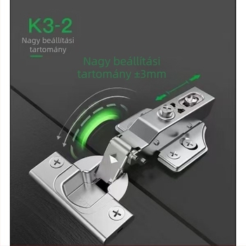 K32 fogantyú nélküli szekrényajtó zsanérok, halk csukódású ajtókhoz