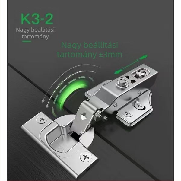 K32 fogantyú nélküli szekrényajtó zsanérok, halk csukódású ajtókhoz