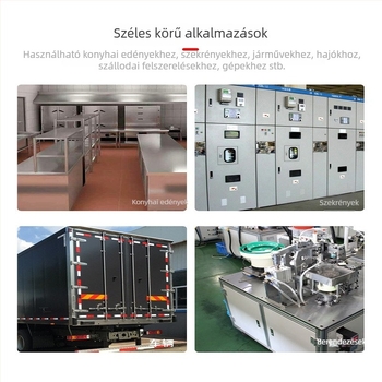 SZJ10900M 4 mm vastag 304 rozsdamentes acél ajtó zsanérral, ipari konyhai berendezés