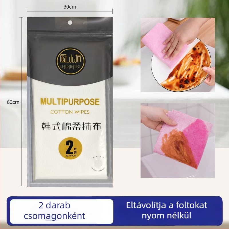 Kókuszhéjból készült konyhai rongy – nedvszívó, szálmentes, vastag olajfelszívó és könnyen tisztítható.