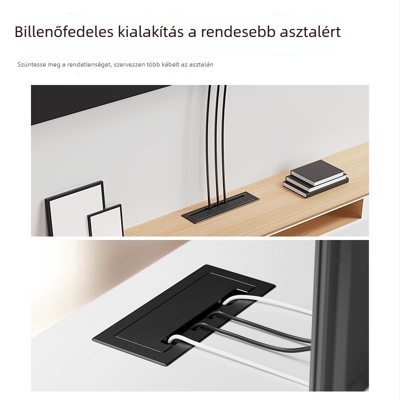 Alumínium ötvözet kábellyuk fedél téglalap alakú íróasztalhoz és TV-szekrényhez