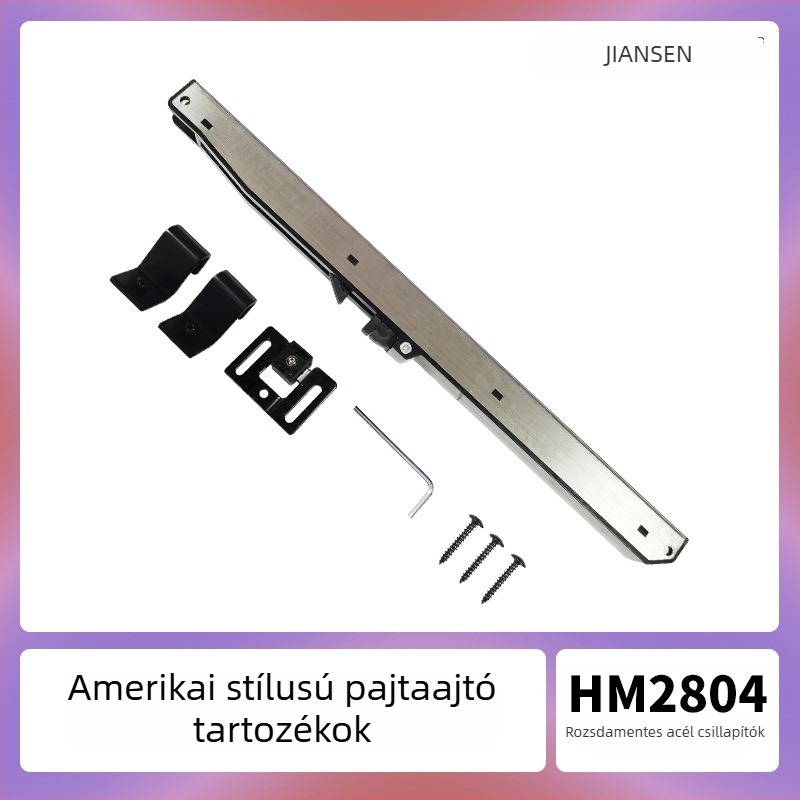 Amerikai pajtaajtó csillapító, POM anyagú, fúrás nélküli szerelés