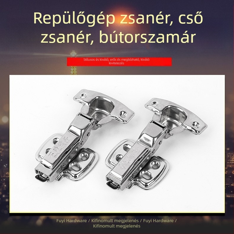 Rozsdamentes acél pánt hidraulikus csillapítóval, repülőgép-stílusú