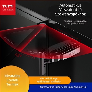 Tutti H106T faajtó alsó pánt hidraulikus csillapítással, szekrényekhez