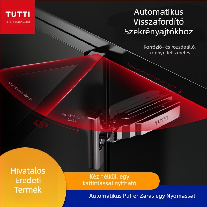 Tutti H106T faajtó alsó pánt hidraulikus csillapítással, szekrényekhez