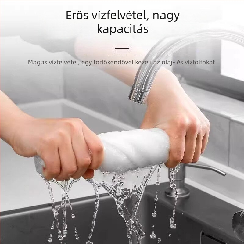 Bambusz rostból készült mosogató kendő – konyhai használatra, könnyen tisztítható, szálmentes, olajat felszívó és vízfelvevő.