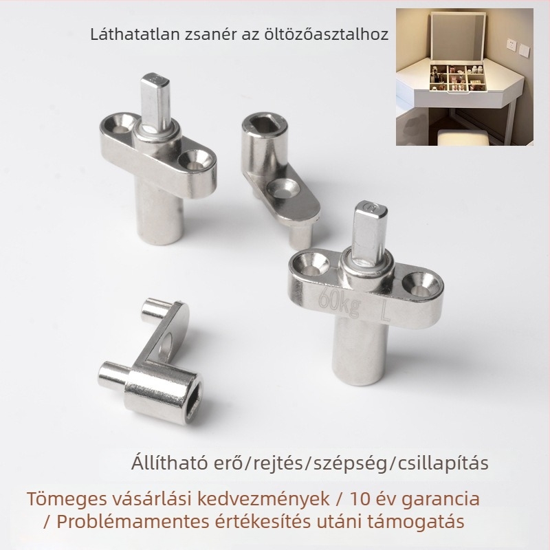 Rejtett csukló csillapítóval sminkasztalhoz, felnyitható és lecsukható, teherbíró