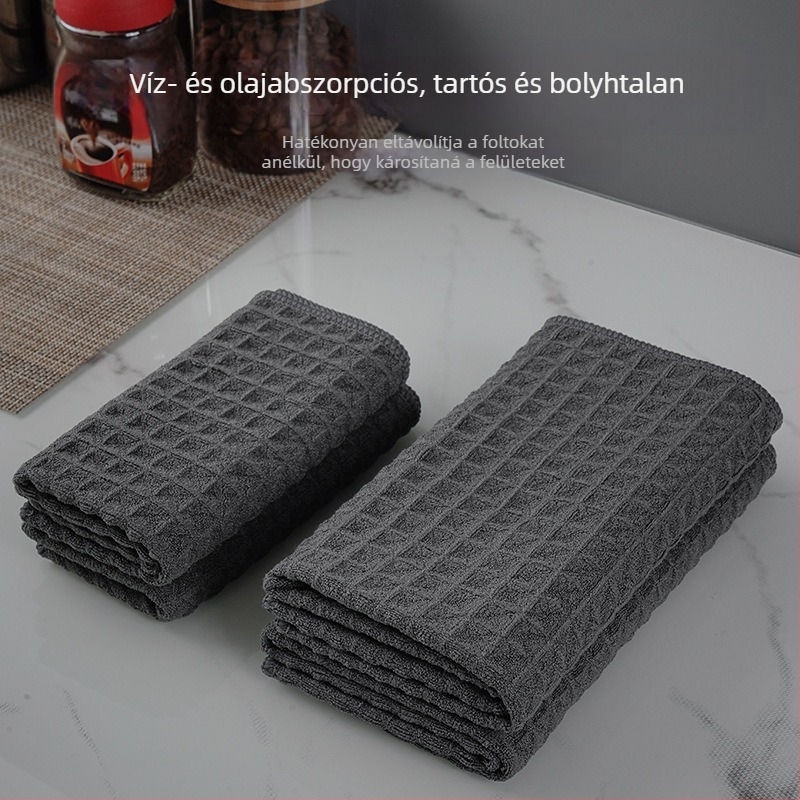 Prémium waffel szövésű tisztító kendő, konyhák és kávézók számára, nagyon nedvszívó