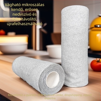 Kézzel téphető mikroszálas tisztító rongy, vízfelvevő és olajfelszívó, többfunkciós