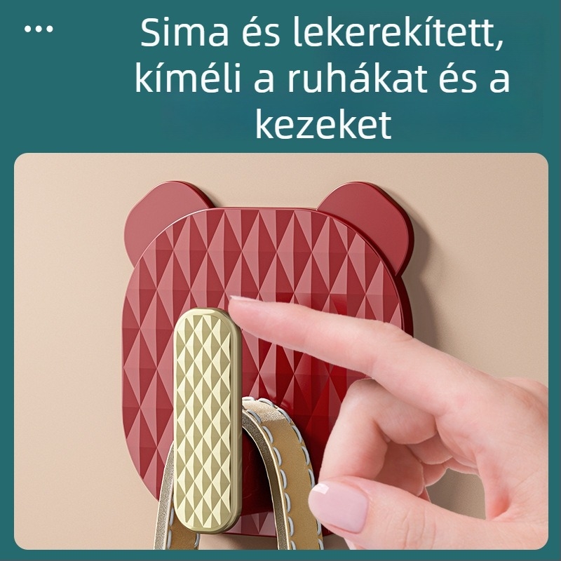 Fúrás nélküli erős ragasztós akasztó ajtókhoz, fürdőszobához és konyhához, kulcsok tárolására, nyom nélkül rögzítés