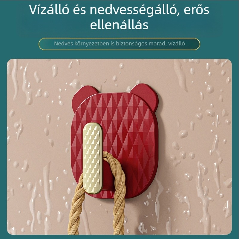 Fúrás nélküli erős ragasztós akasztó ajtókhoz, fürdőszobához és konyhához, kulcsok tárolására, nyom nélkül rögzítés
