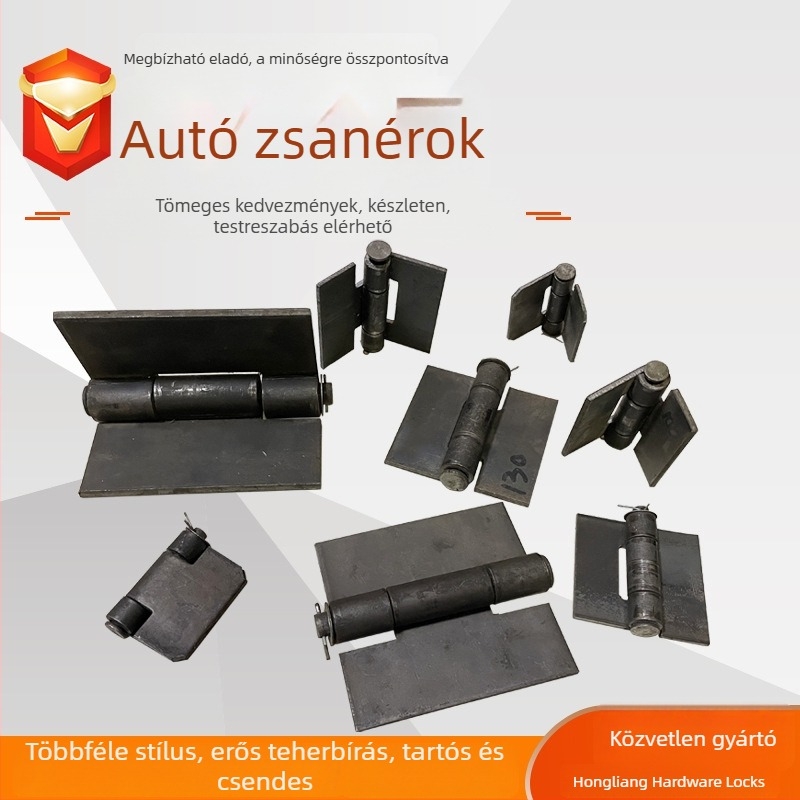 Vas autóajtó zsanérok, hegesztett zsanérok, többféle méretű zsanérok