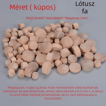 Fa bútor lyukdugó, lyukfedő csavaros furatokhoz, fa erezetmintás felület