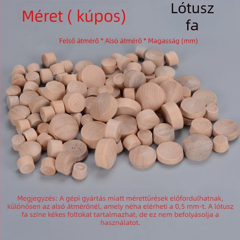 Fa bútor lyukdugó, lyukfedő csavaros furatokhoz, fa erezetmintás felület