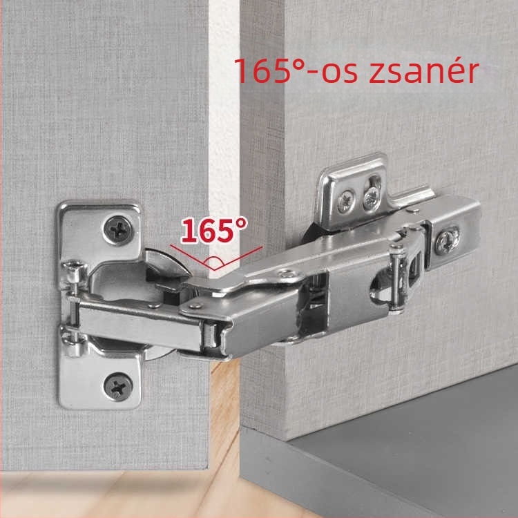 165°-os nagy szögű csillapító pánt, 180°-os teljes fedettségű pánt, 175°-os rozsdamentes acél sarokszekrény ajtópánt
