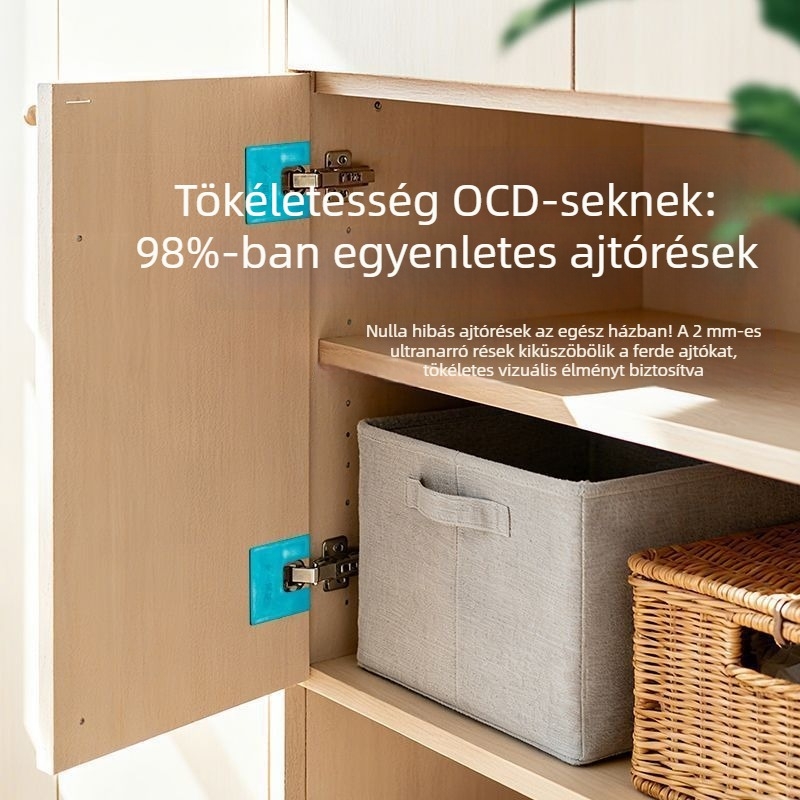 Szekrényajtó csuklópozicionáló eleme – műanyag, modern minimalist stílusú szerelőeszköz