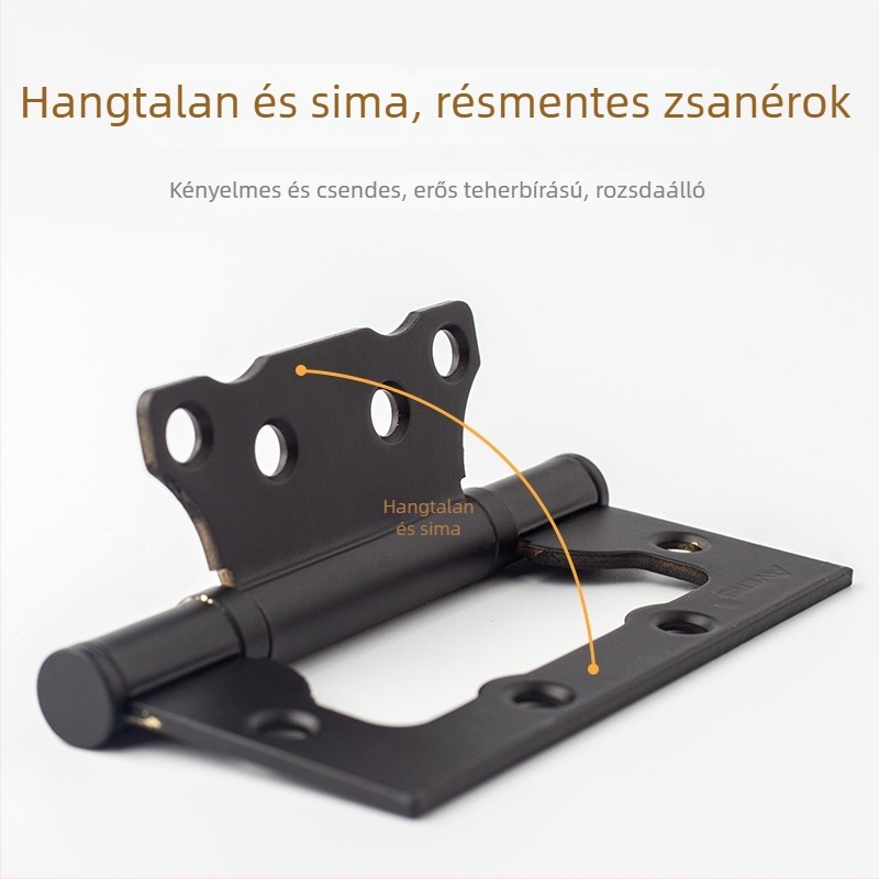 Egyedi fa ajtópánt, 4 hüvelyk, csendes, csatornamentes vasból, hajlékony és állítható