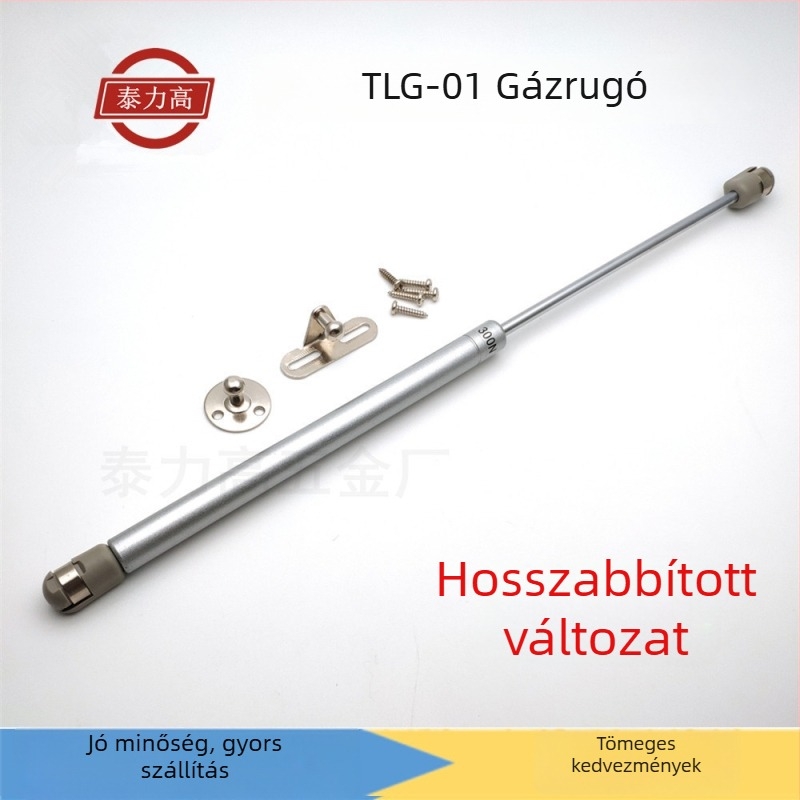 Masszív hosszított gázrugó szekrényajtókhoz — teleszkópos gázrugó, hosszú, felnyíló