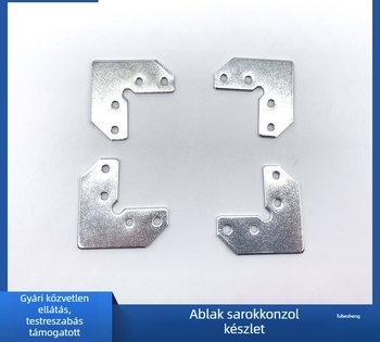 Sarokvas ablakhálóhoz, alumíniumötvözet, rozsdamentes acél sarokelem