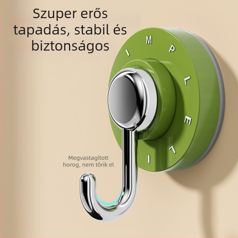 Fúrás nélküli vákuumos kampó otthoni használatra, ragasztóval rögzített, fürdőszoba és konyha számára, modern dizájn, teherbírás 1–3 kg