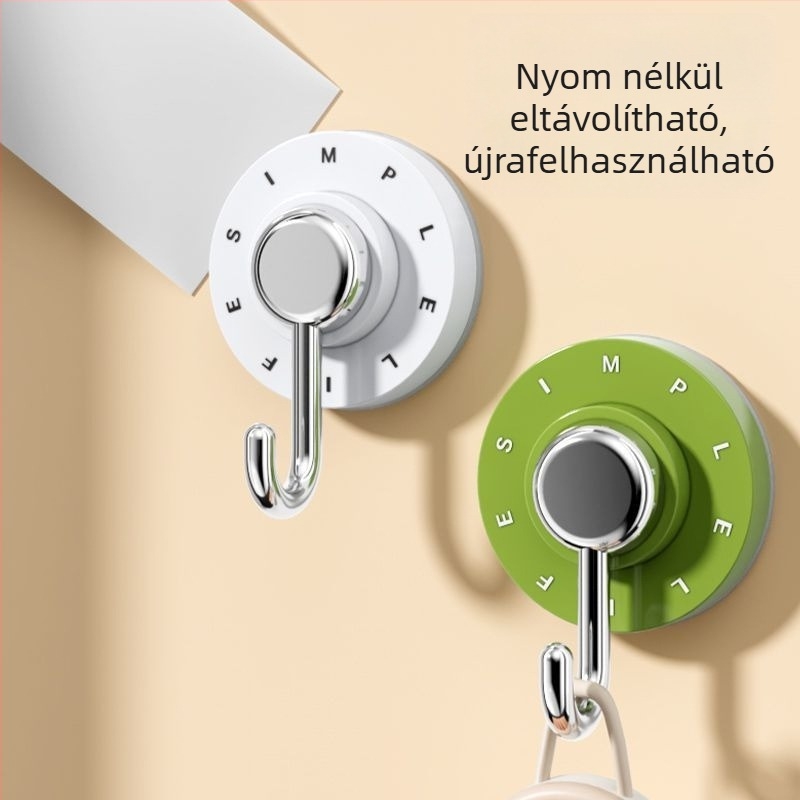 Fúrás nélküli vákuumos kampó otthoni használatra, ragasztóval rögzített, fürdőszoba és konyha számára, modern dizájn, teherbírás 1–3 kg