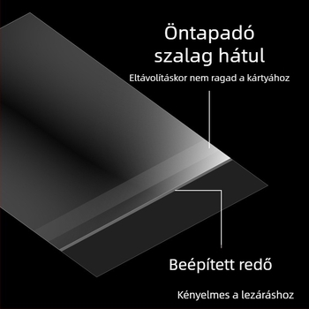Átlátszó CPP tároló tasak, önzáró, alsó zárással, 20 mm