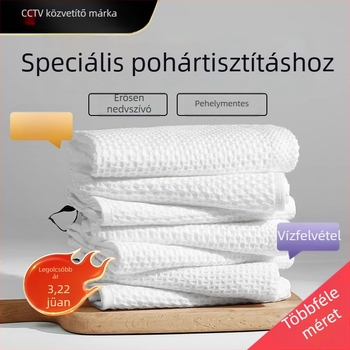 Nem szőtt anyagú kendő poharak tisztítására éttermekben és szállodákban, üvegtárgyakhoz, konyhában, szálmentes