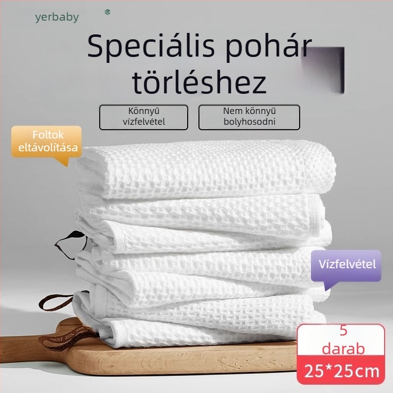 Nem szőtt anyagú kendő poharak tisztítására éttermekben és szállodákban, üvegtárgyakhoz, konyhában, szálmentes