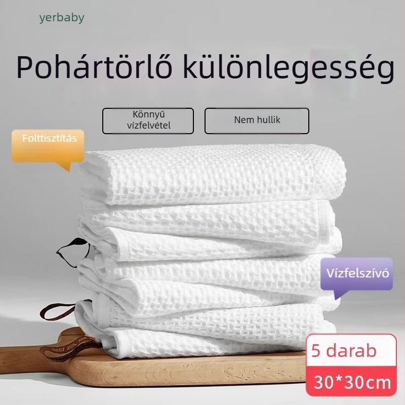 Nem szőtt anyagú kendő poharak tisztítására éttermekben és szállodákban, üvegtárgyakhoz, konyhában, szálmentes